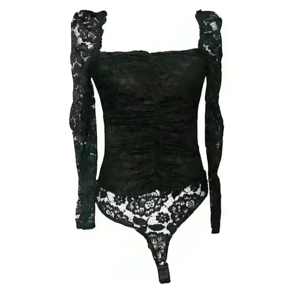 Parisian Tops - Black lace bodysuit